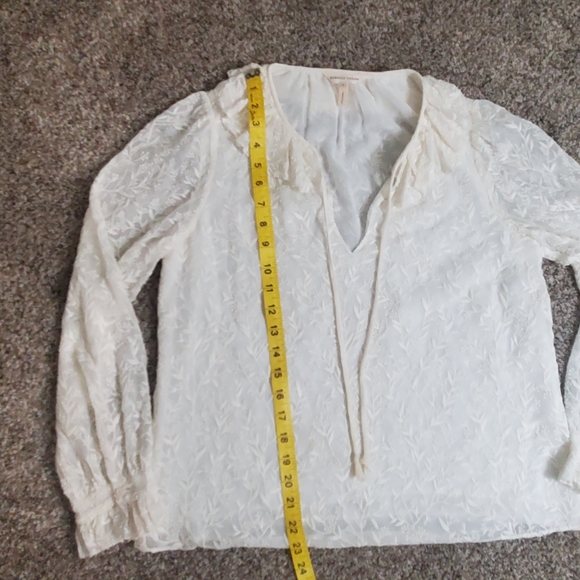 Rebecca Taylor Textured Vines Silk Blouse –‎ Style No. 5490263 - Picture 4 of 10